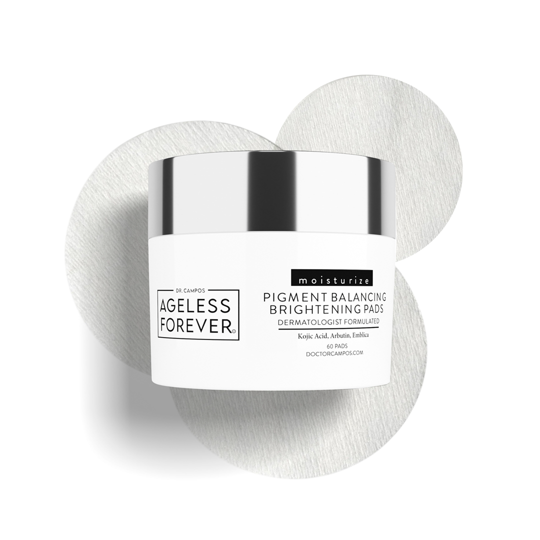Pigment Balancing + Brightening Pads – botanical formula for even skin tone and luminosity by Ageless Forever